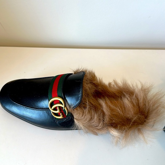 Gucci Princeton horsebit shearling lined slides - Picture 4 of 4